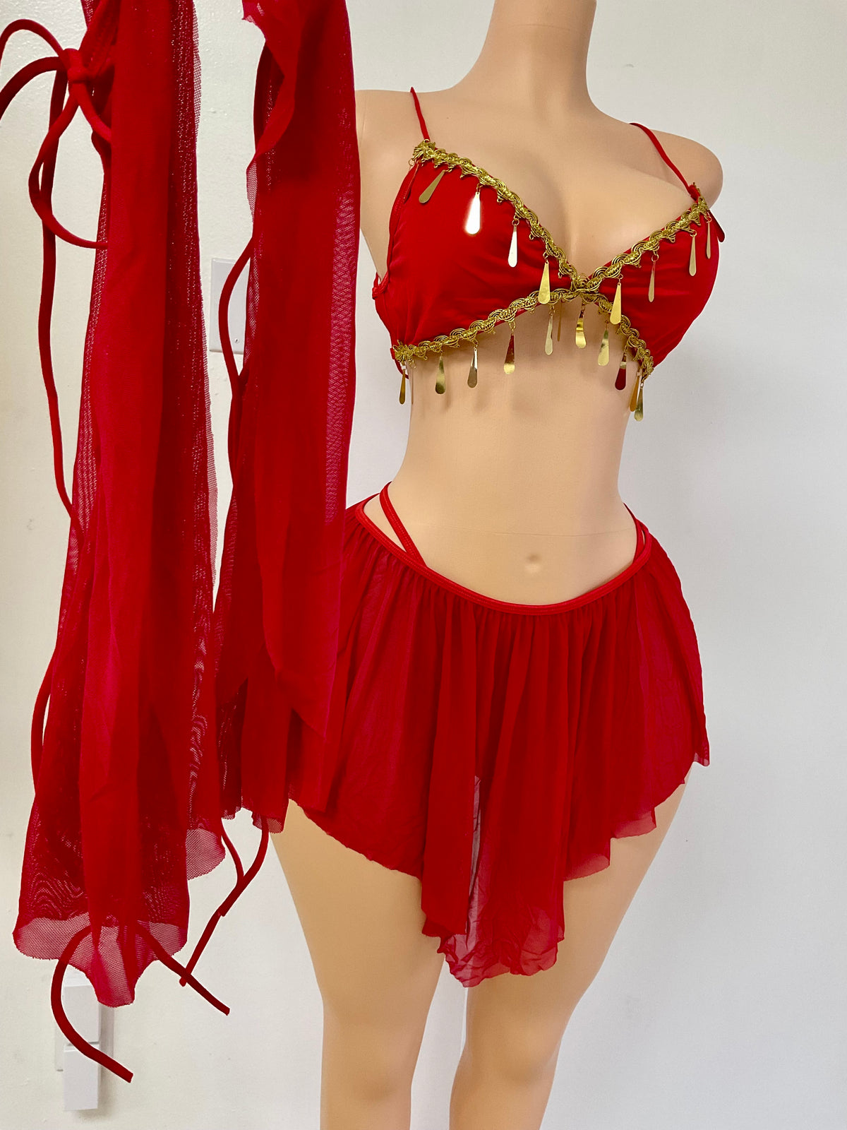 “Scarlet Arabian Princess Costume” - red