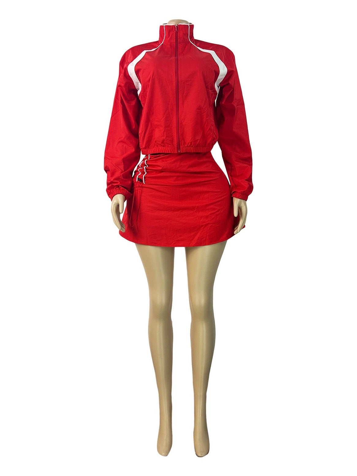 Victory Lap skort set - red & white (Shorts underneath)