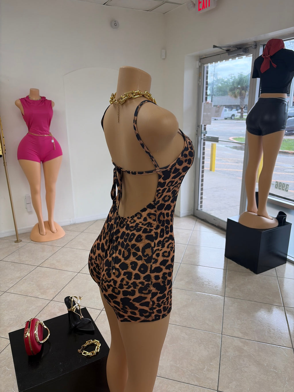 “Fierce Instinct Romper” - leopard