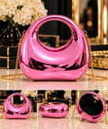 “Mirror mini” Blush Chrome  Bag - pink