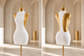 Sculpted Muse Open-Back Mini Dress - white