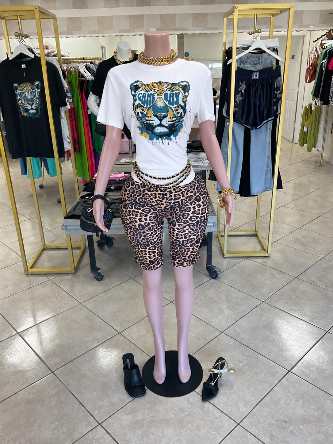 Wild Game Day Graphic Tee - white