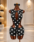Midnight Muse Romper (Black & White)
