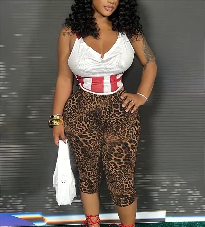 Wild Side Long Capris - leopard
