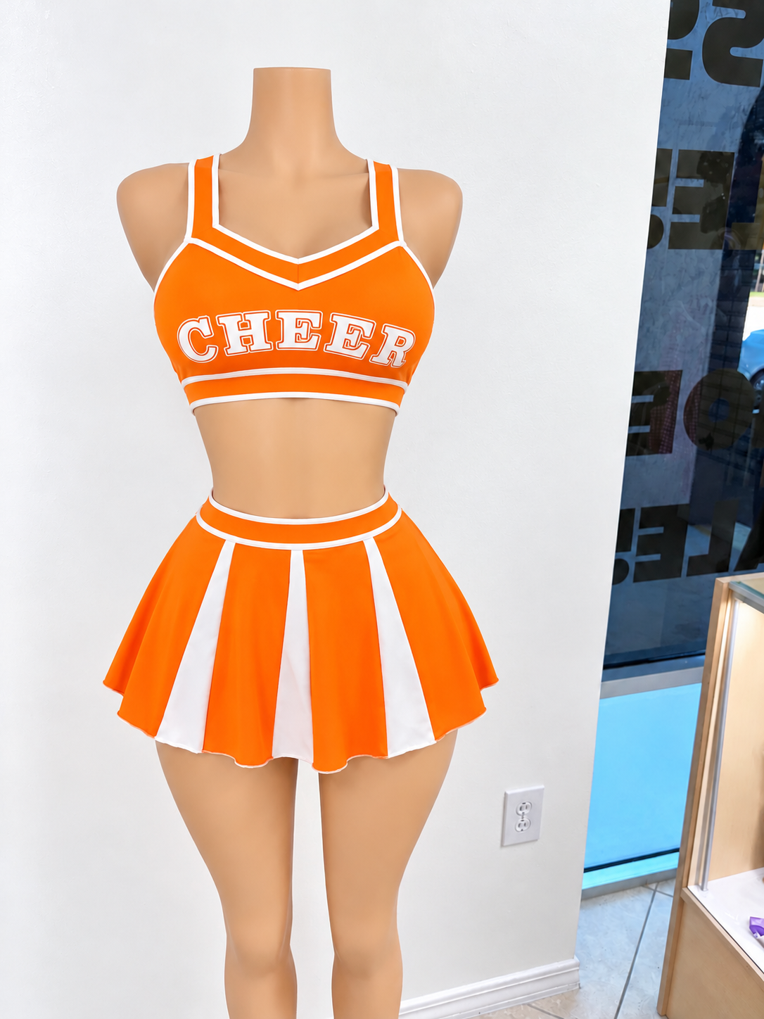 Sideline Heat Cheer Set - orange & white