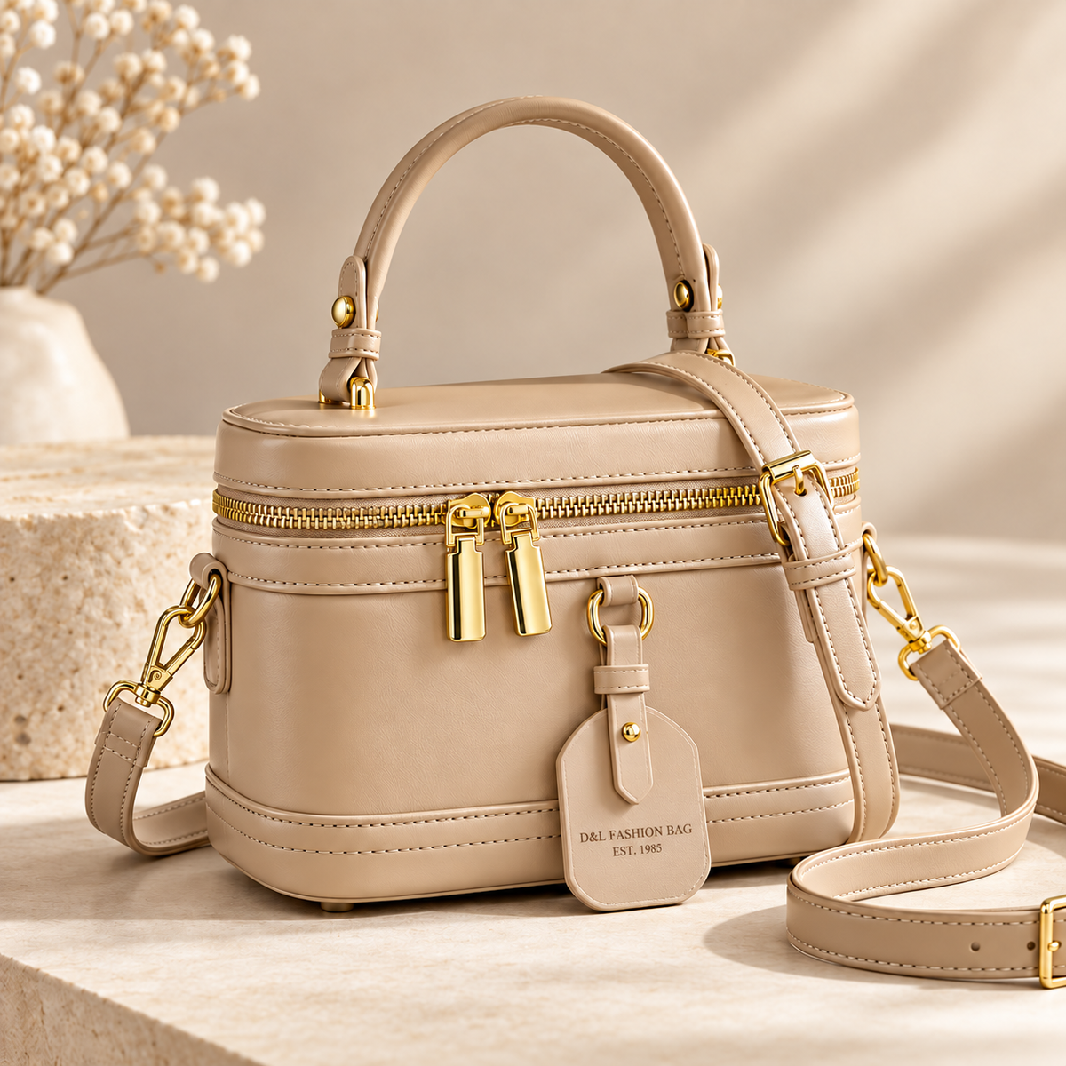 The Khaki Luxe Mini Bag - khaki