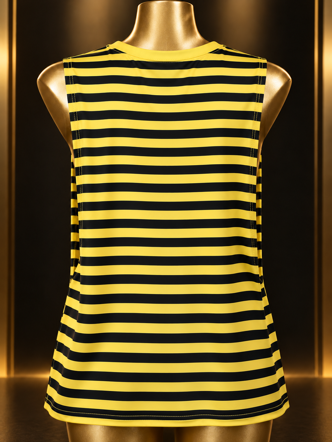Alluring & Enchanting Side-Cutout Tank – Yellow/Black