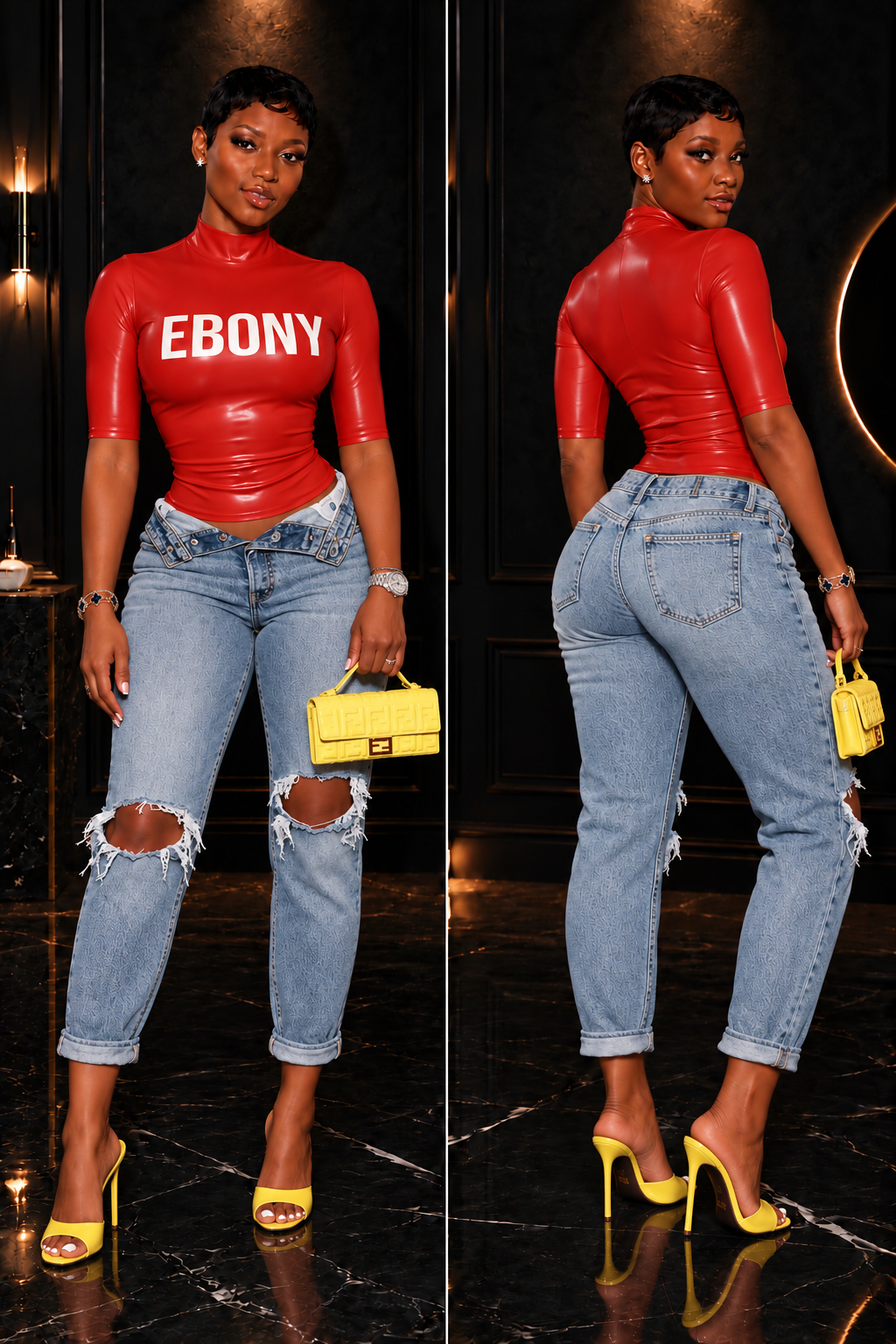 Ebony Energy Top - red