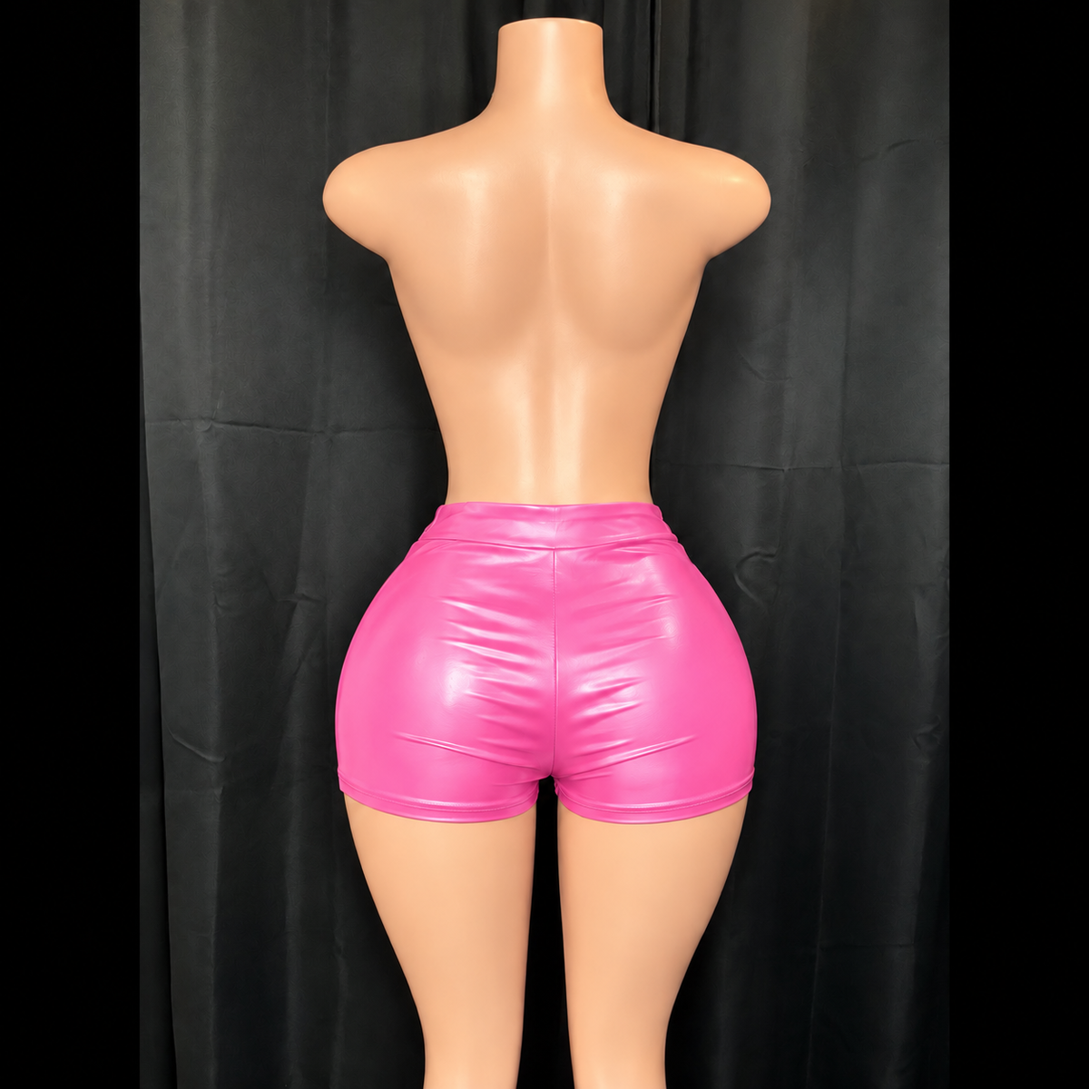 After Hour Faux Leather Shorts – Pink