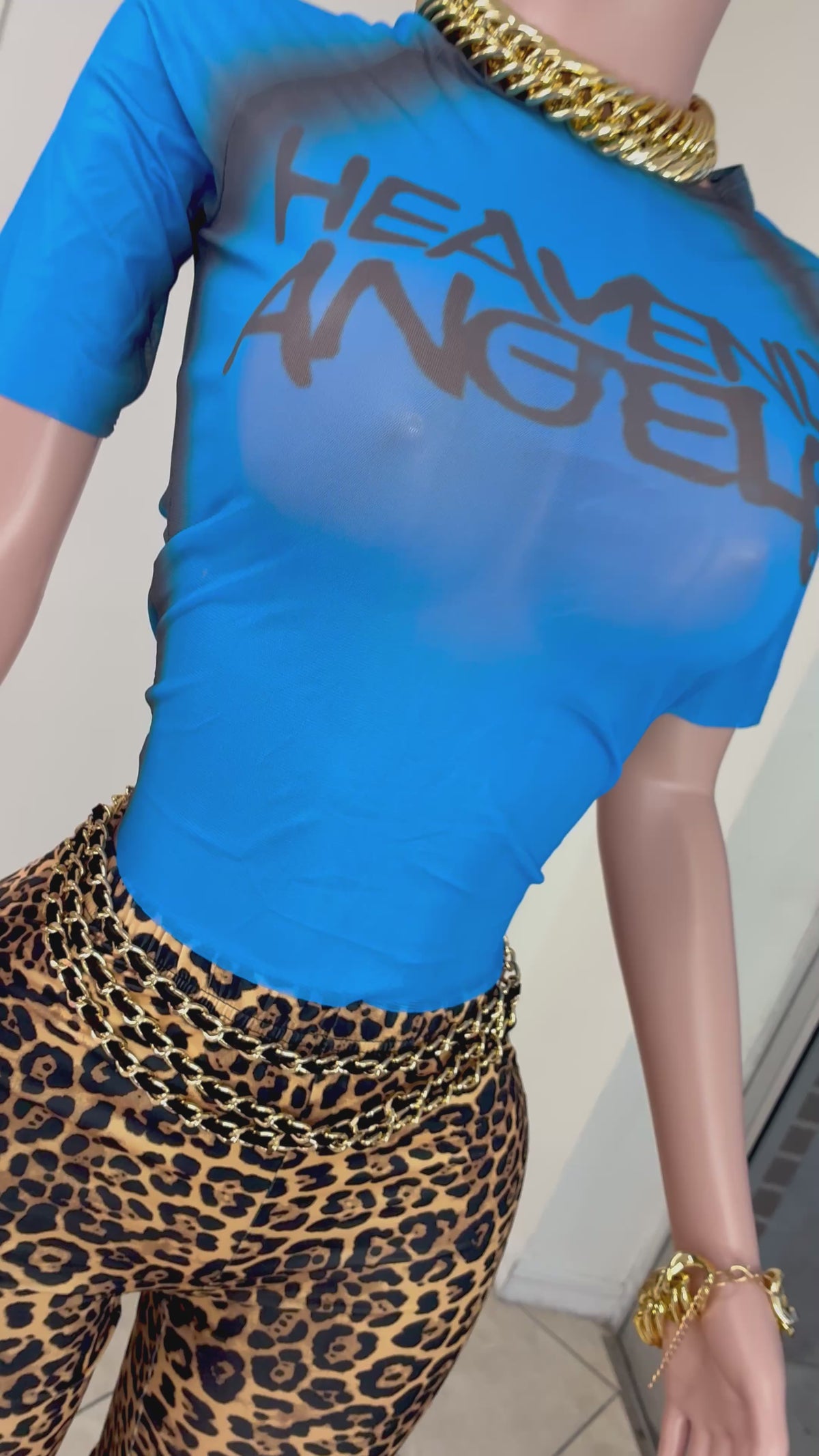 Heavenly Angel Mesh Top - blue